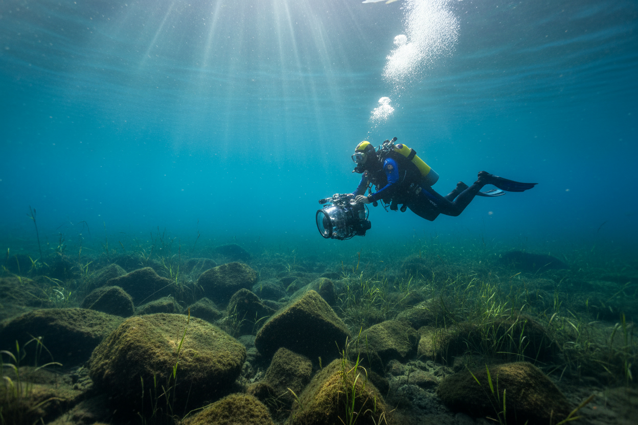 Exploration sous-marine encadrée dans les eaux du lac d’Annecy